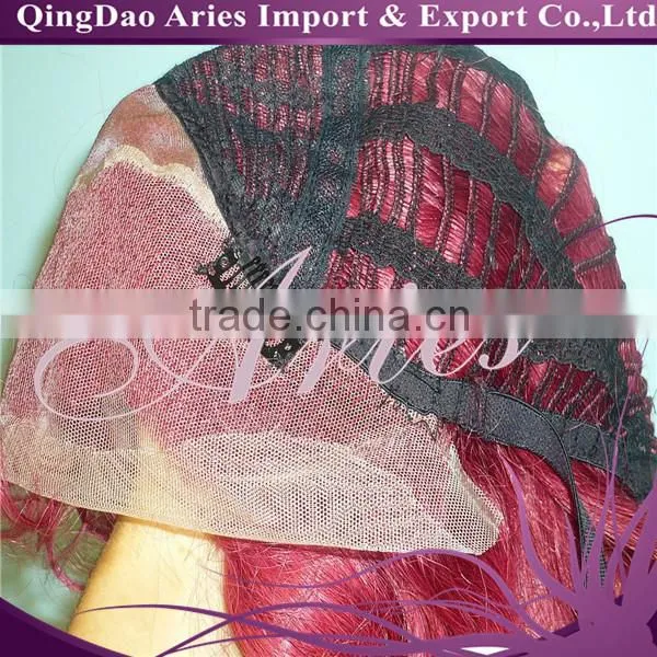 LONG layered auburn red lace front synthetic wig. Heat safe. Hand cut & styled