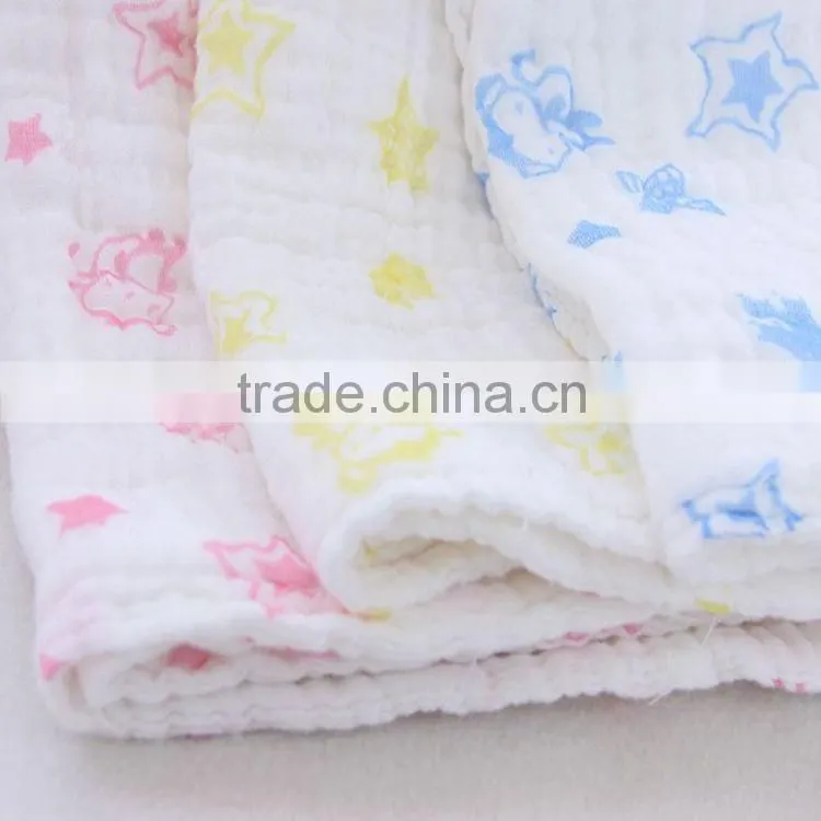 china wholesale medical grade105x105cm Cotton gauze wrapped baby 6 layer muslin blanket