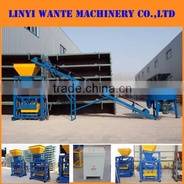 China famous brand factory price concrete block molding machine,Simple hollow block making machine line QT40-1