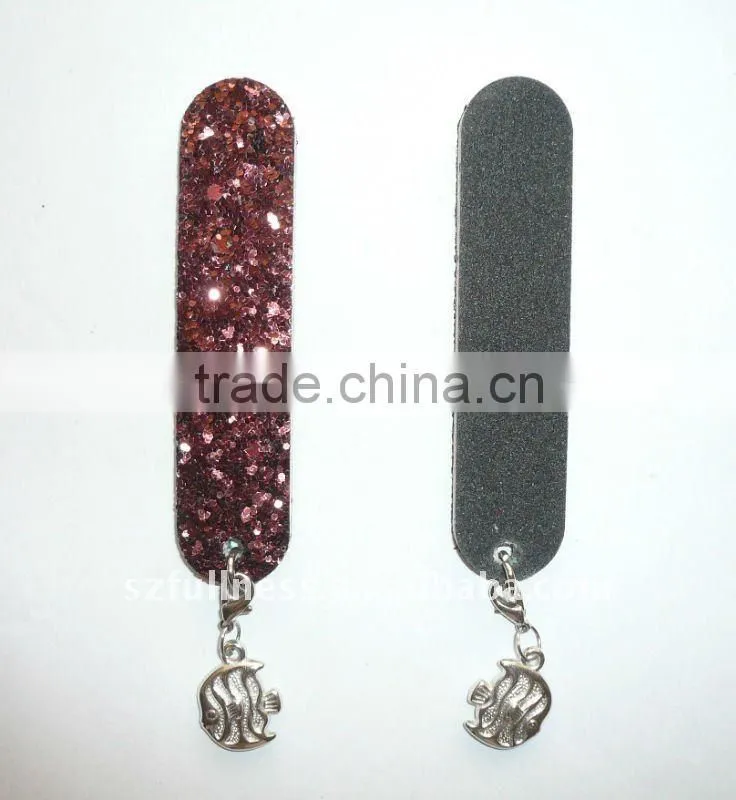 Bling nail file in a plastic case