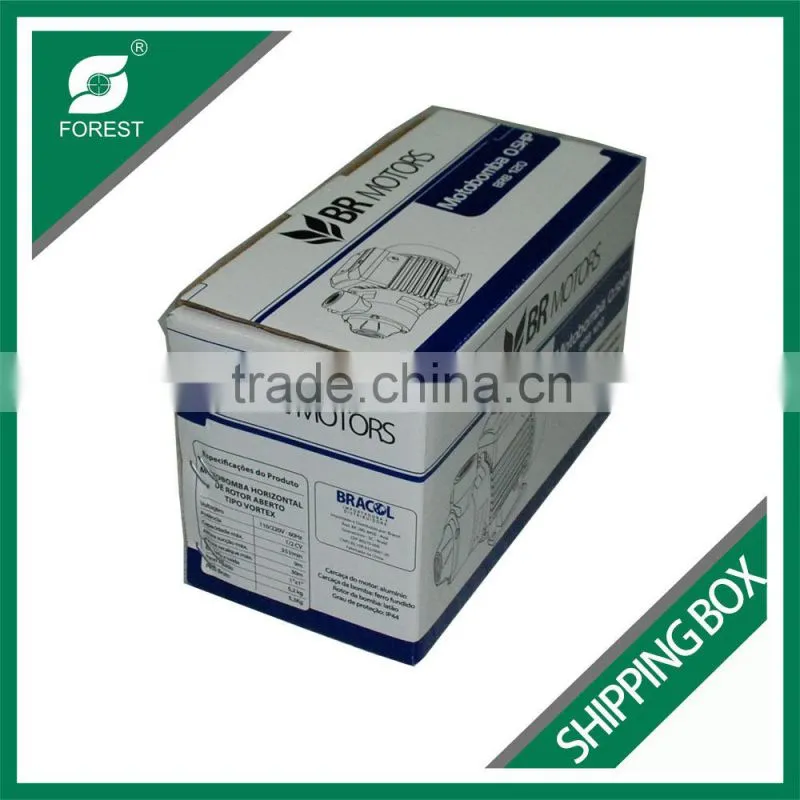 CUSTOMIZED MADE SHIPPING BOX FOR AUTO PARTS TOP FULL OVER LAP WITH CRUSH BOTTOM SHIPPING BOX