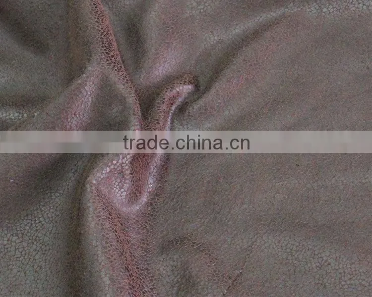 Manufacturer fashion jacket soft 100% polyester knitting suede fabric vinyl wrap