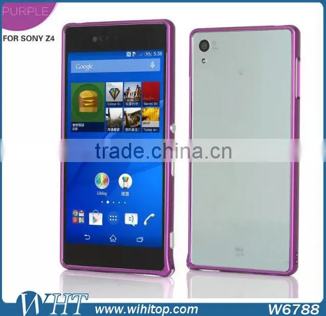 New Arrival Aluminum Metal Bumper Phone Cases Cover for Sony Xperia Z4