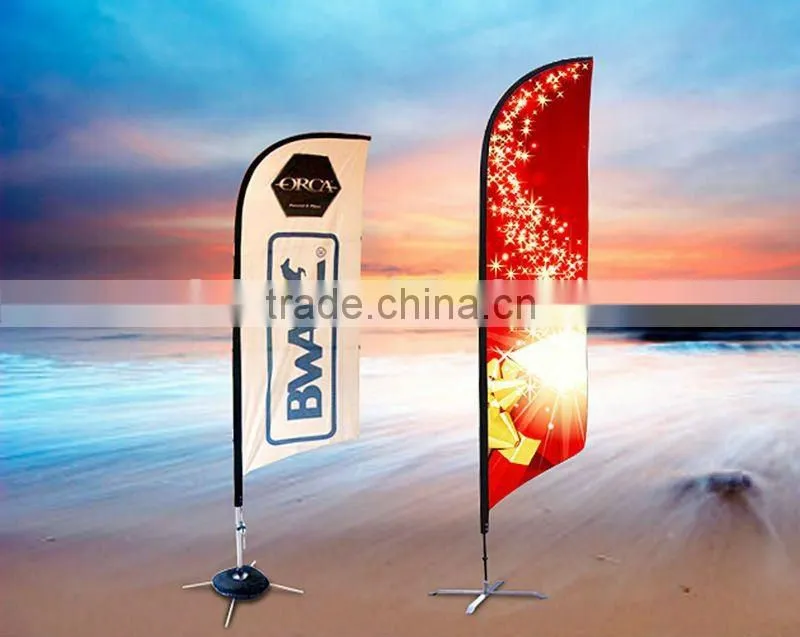 Promotion Advertising Outdoor Feather Beach Flag Base