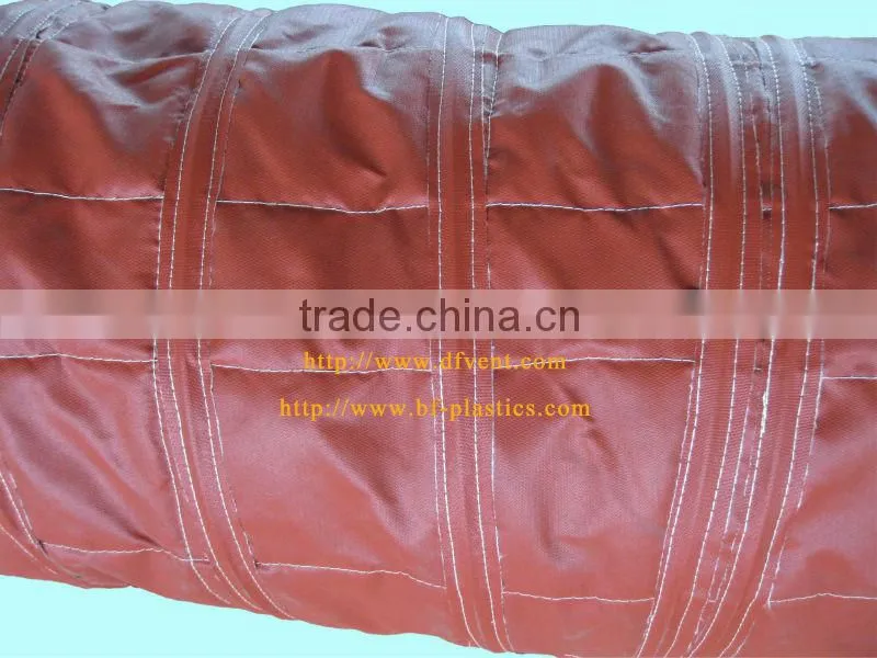 Red fiberglass heat resistant insulated air ducting