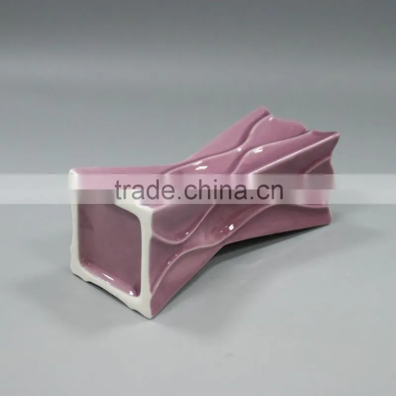 Pink fashion craft ceramic flower vase