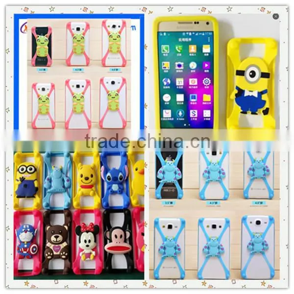 Smart wallet mobile card holder with stiker silicone card holder