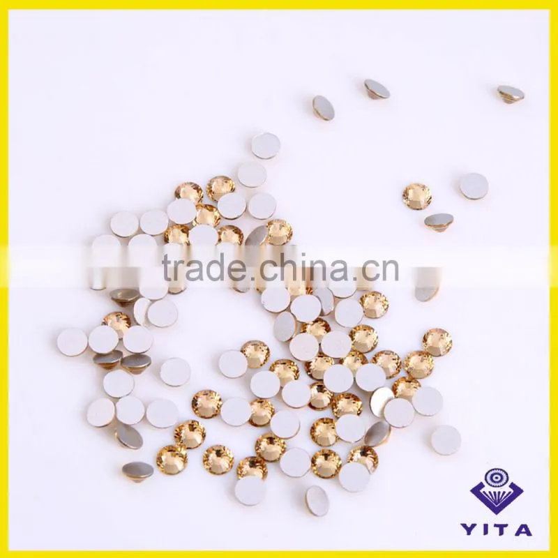 YiWu factory rice ss 3 flat back rhinestone for nail design