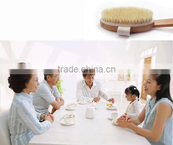High quality natural wooden body brush,soft back makeup body brush