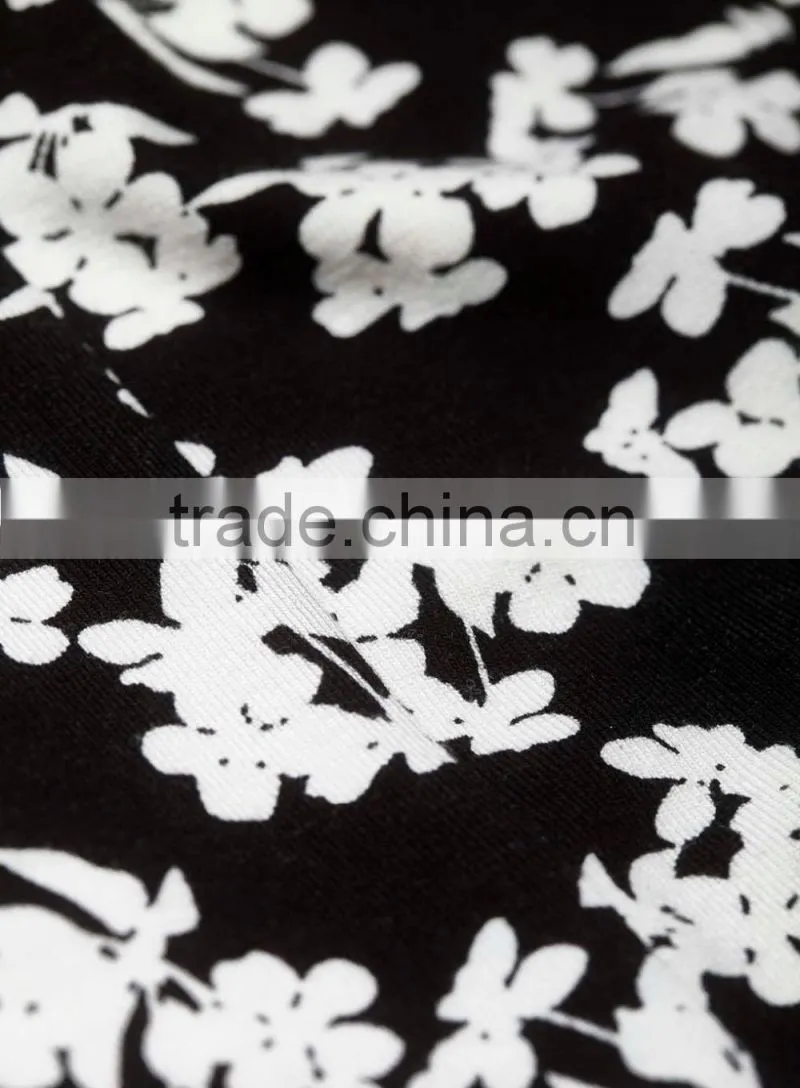 Black Floral Printed Skirt