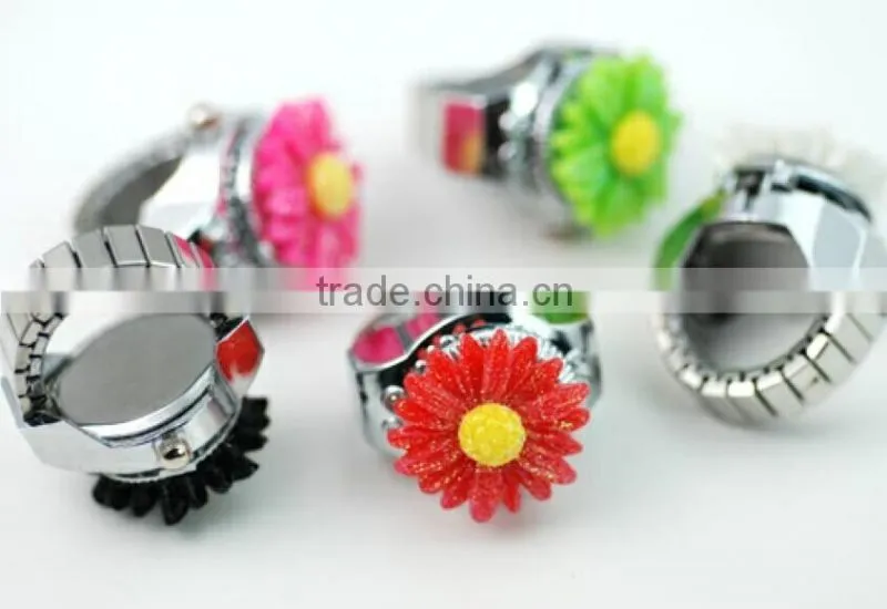 JP TIME Sunflower ring watch wholesale metal digital finger watch