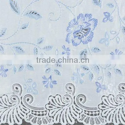 quality elegant floral printed white decorating PVC lace table cloth