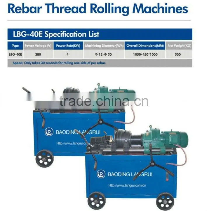 Threading thread rolling machine stock