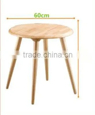 Rubber wood coffee table end table, Scandinavian type furniture simple design