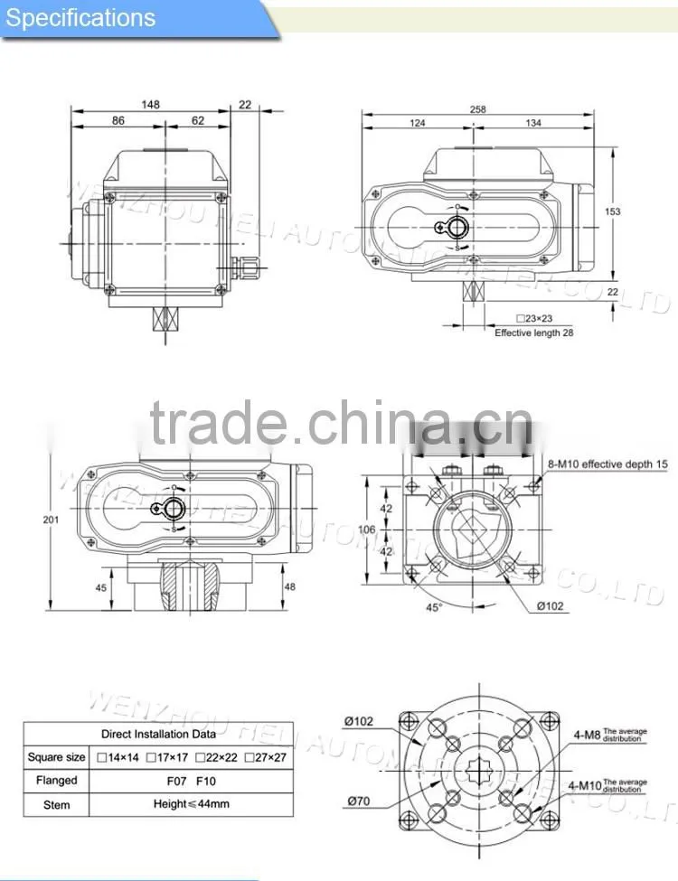 Lever electric actuator