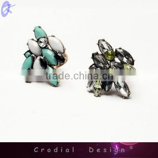 2014 Cheap Wholesale Fashion Jewelry Crystal Rings Fashion Ring Jewelry For Young People