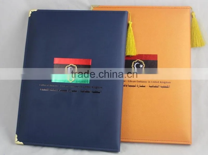 top quality leather material diploma cover promotional diploma cover custom diploma cover with custom hot stamped logo