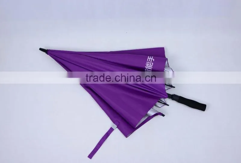 China wholesale promotional fiberglass silver coated inside straight umbrella