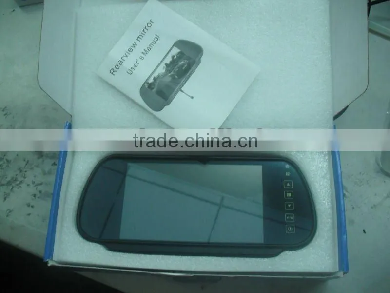 Visual rearview mirror with parking sensor