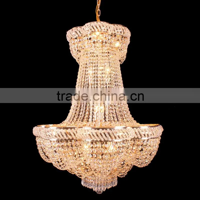 High Ceiling Chandelier Crystal Banquet Hall Lighting for Wedding Decoration