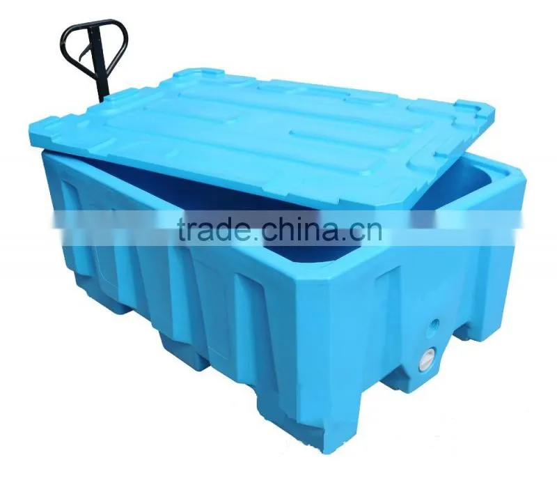 plastic rotomolded cooler box for fresh fish