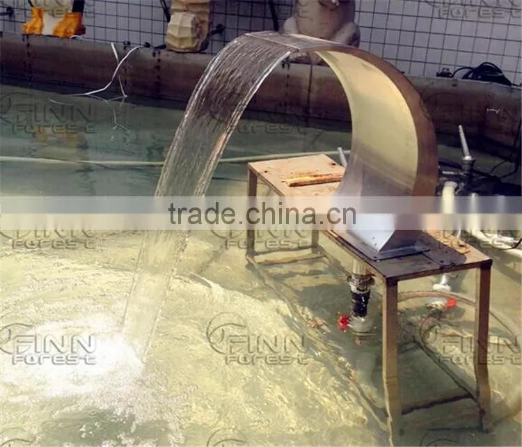 indoor water blade waterfall with led ligh and waterfall pumps