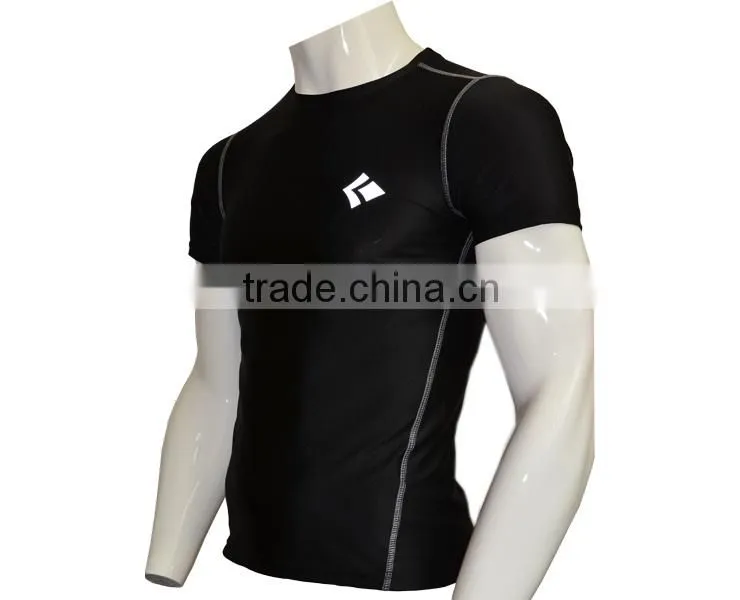 Men's Compression Tights T Shirt Running Bicycle Fitness tees Outdoor Moisture Wicking Quick-drying T-shirt