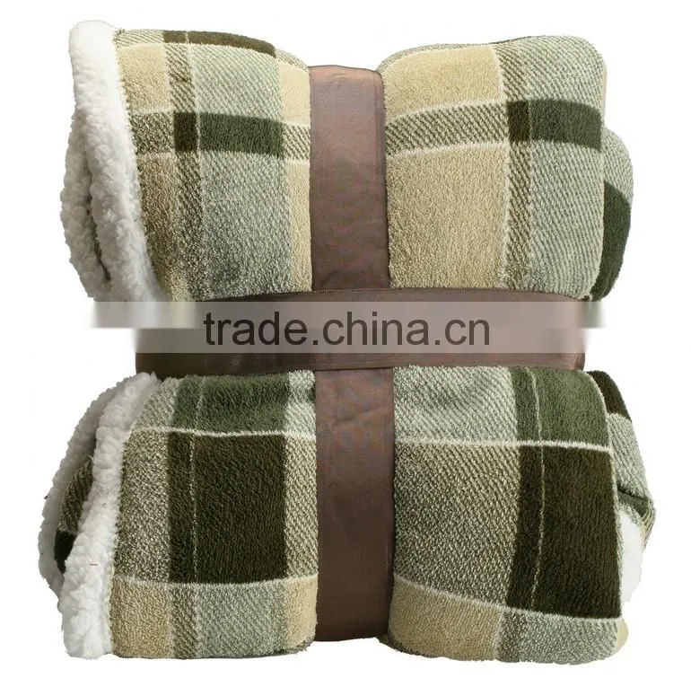 thick cheap printed coral fleece gifts lamb fur Promotional Blanket