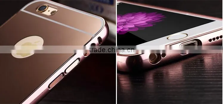 Gold luxury for iphone 6/5/5s/5cAluminum metal case acrylic back aluminum bumper