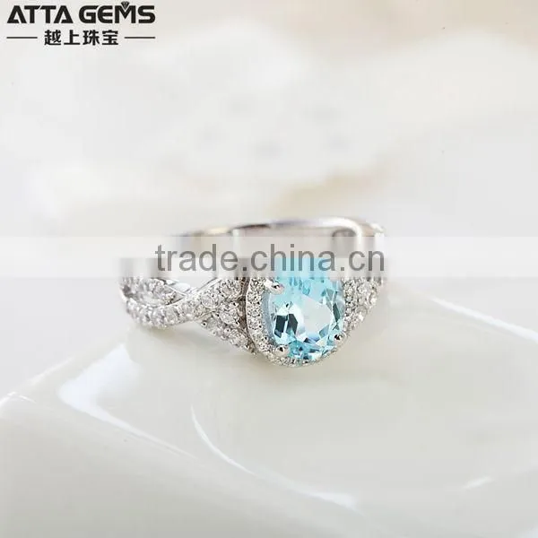 Whloesale 925 silver ring narutal oval rare gemstones ring