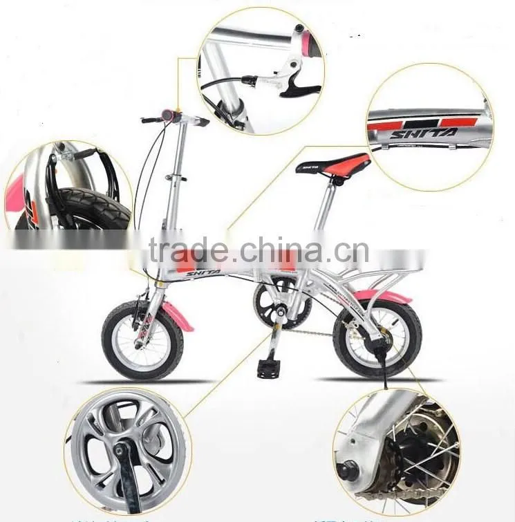 12 inch Super lightweight aluminum students portable folding bike