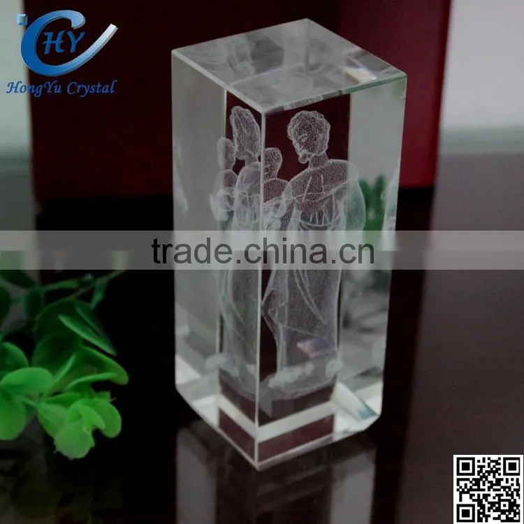 new custom cheap 3D laser crystal engraving model