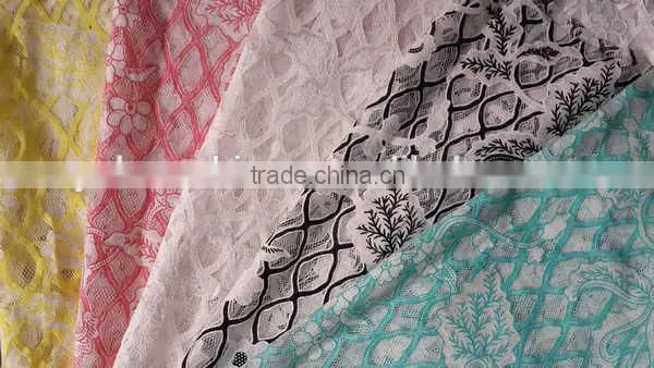 YH010# Lace Fabric / High Quality Burning Flower Lace Fabric / New Design Garment cloth Lace Fabric