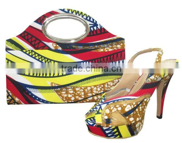 Top one China Supplier Hot Selling African Wax Shoes And Bags