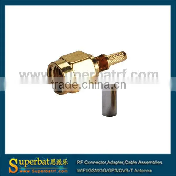 SMA plug Connector Crimp for Cable RG174/316/188 Ham radio china