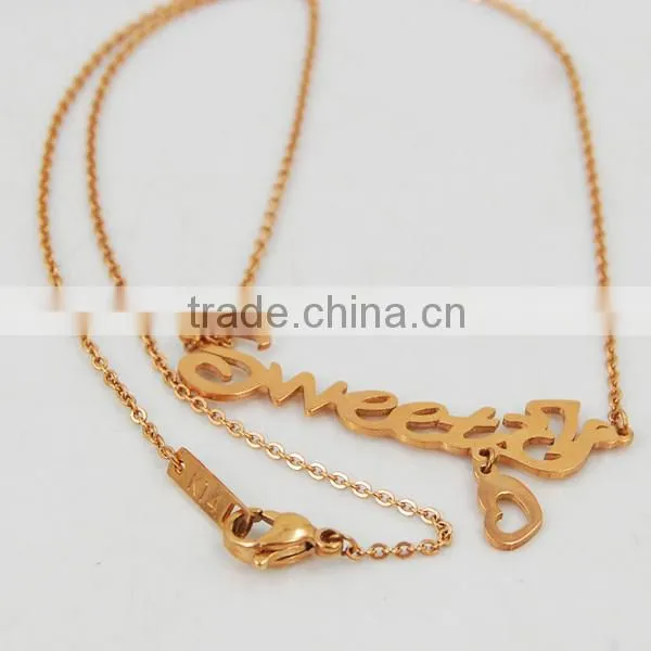 rose gold plated angel name necklace jewelry custom name pendant necklace