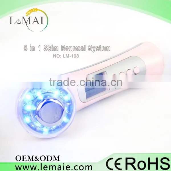5 in 1 ultrasonic facial massager ionic facial massager as seen on tv