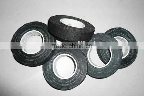 Black rubber adhesive Cotton friction electrical tape