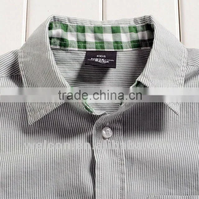 new fashion design brand long sleeve boys shirt 100% cotton boys clothes