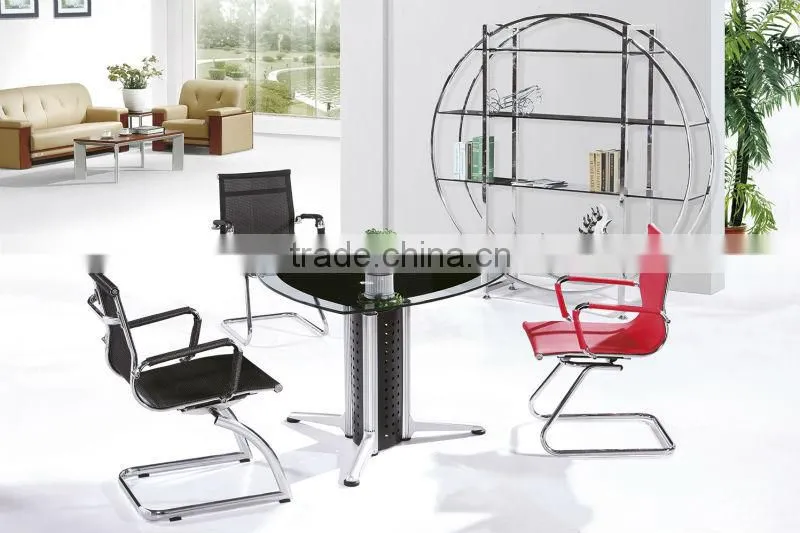 Luxury furniture office meeting table talk table with metal folding table leg PT-M007