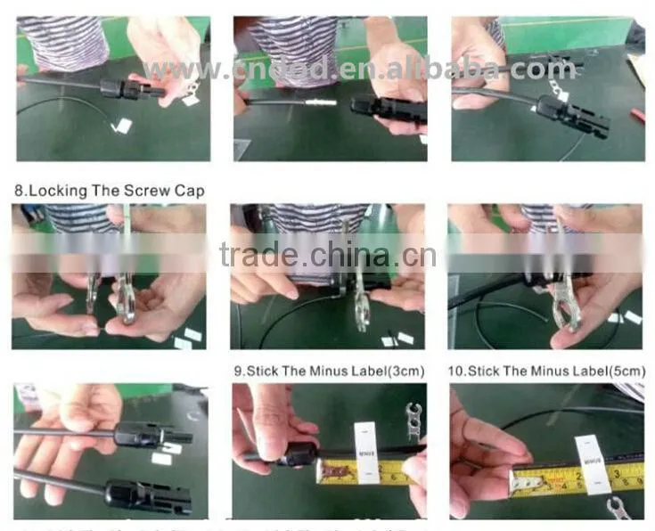 High efficiency 5w to 330w MC4 connector with TUV, IEC, CE, CEC solar system connector