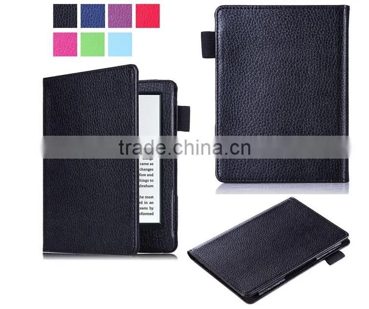 Litchi Pattern PU Leather Case for 2016 New Kindle 6" e-Reader, 6inch Leather Case for e-Reader New Kindle 2016