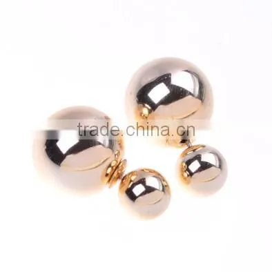 Wholesale fashion candy color jewelry big pearl earrings new arrival double pearl pendientes women's trendy stud earrings