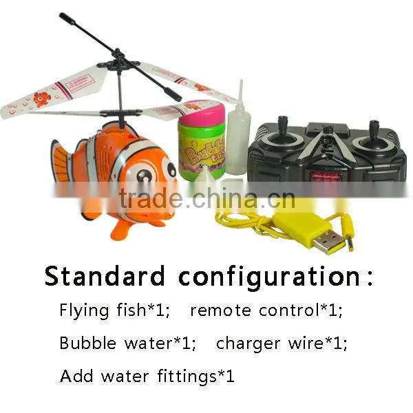 new kids toys for 2014 rc flying fish with bubbles rc helicopter HY-868