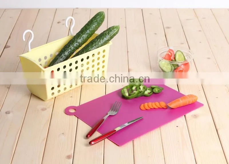 plastic cutting board outside