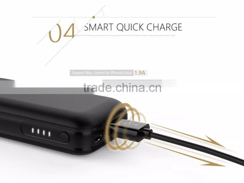 new fashion 5200mAh Portable power bank with MFI cable built-in for I7