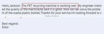 Film Recycling And Washing Line Waste Plastic Recycling Machine