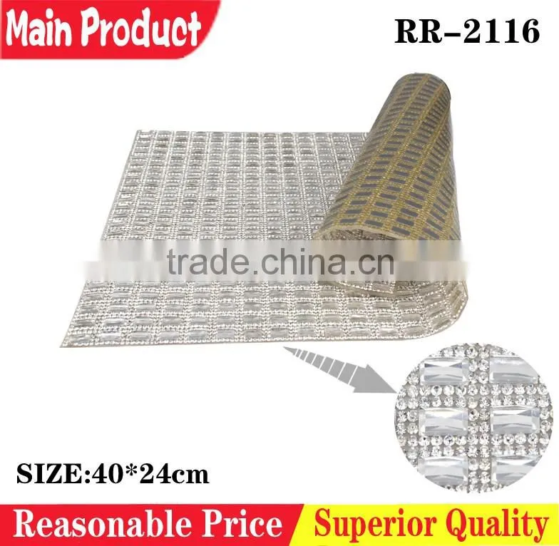 Shoes crystal rhinestone mesh roll decoration hot fix accessory