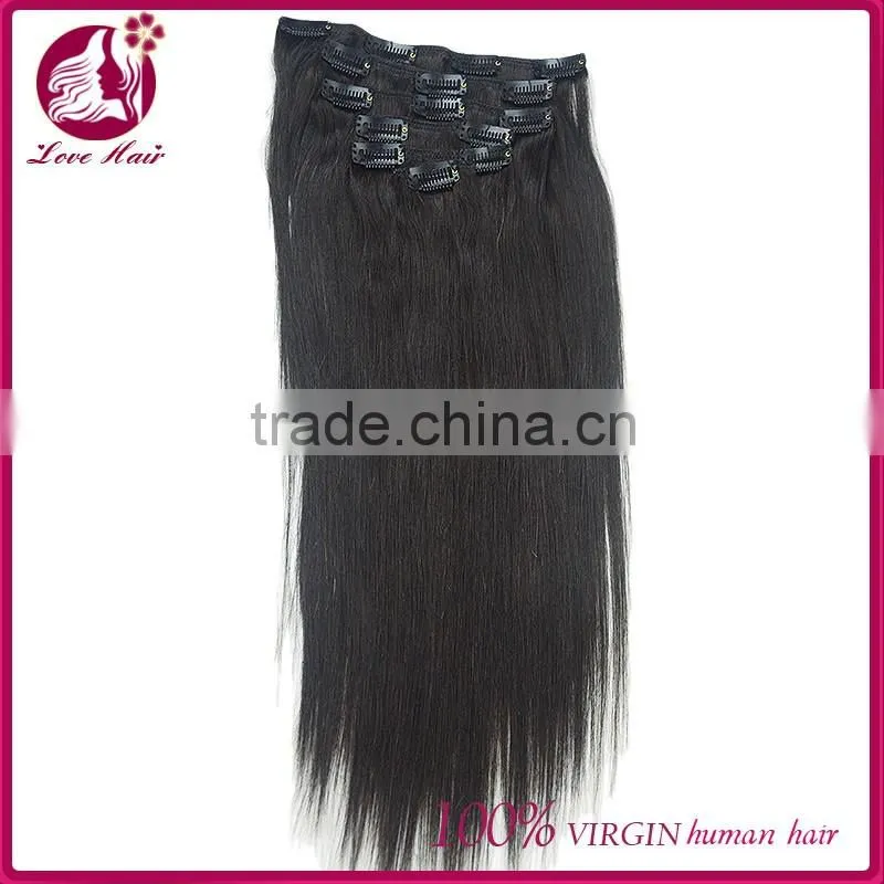 Grade 8A Virgin Hair 100g 8-32inch In Stock Top 10 Hair Straighteners Clip In Hair Extensions For Black Women