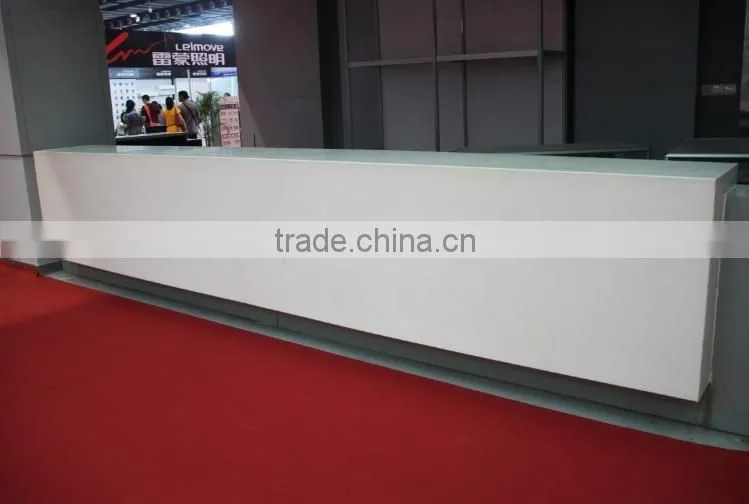 Good quality solid surface reception desk,L shape reception desk,white reception desk,solid surface countertop